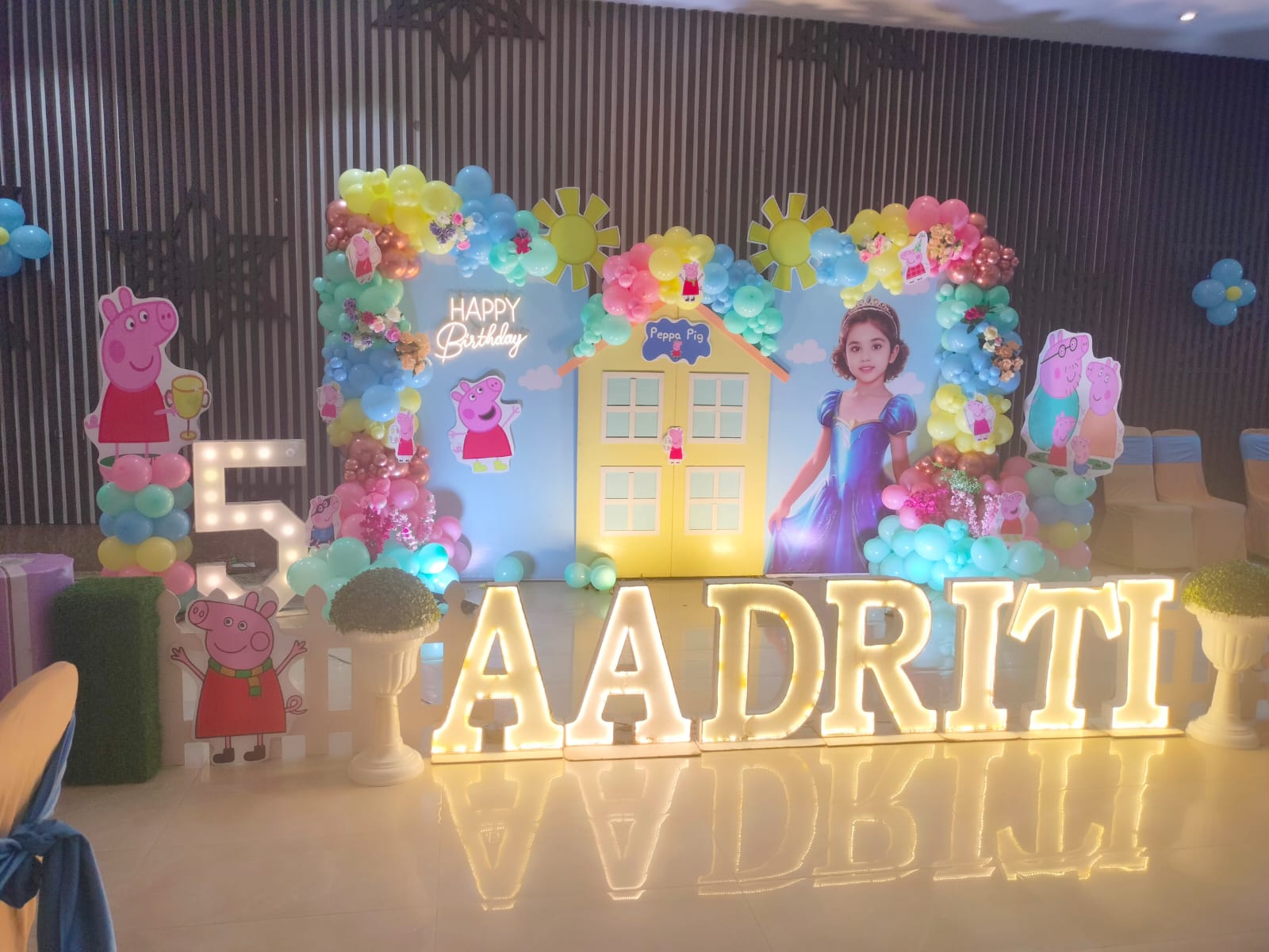 Peppa Pig birthday backdrop