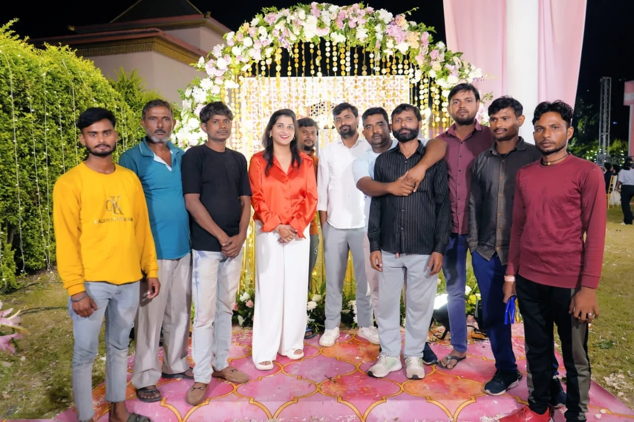 The Shine Celebrations team at an event setup